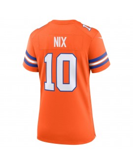Bo Nix Denver Broncos Nike Damen Mile High Collection 1977 Throwback SpielerTrikot – Orange