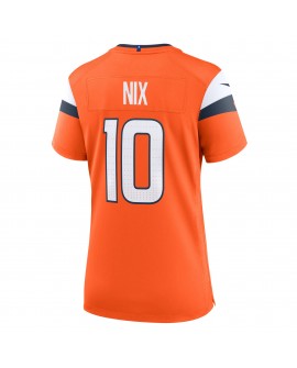 Bo Nix Denver Broncos Nike Damen-Spieler Trikot – Orange