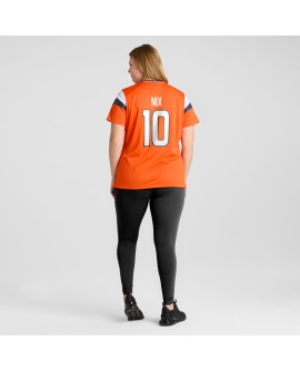 Bo Nix Denver Broncos Nike Damen-Spieler Trikot – Orange