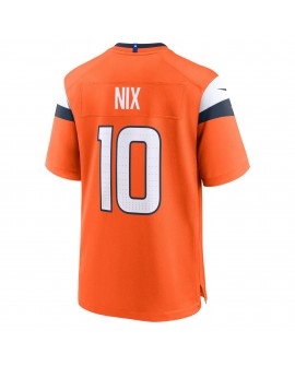 Bo Nix Denver Broncos Nike Jugend-Spieler Trikot – Orange