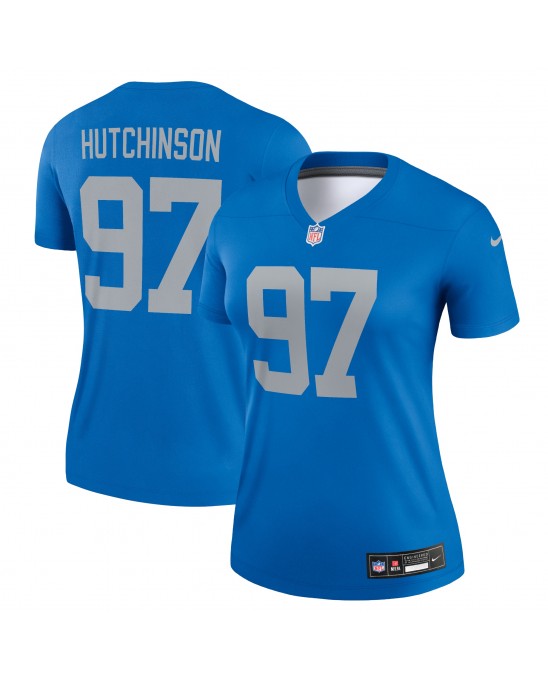 Aidan Hutchinson Detroit Lions Nike Alternate Legend Spieler Performance-Oberteil für Damen – Blau