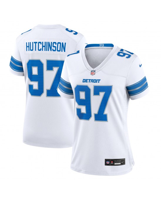 Aidan Hutchinson Detroit Lions Nike Damen-Spieler Trikot – Weiß