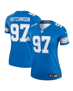 Aidan Hutchinson Detroit Lions Nike Damen-Legend-Spieler-Performance-Oberteil – Blau