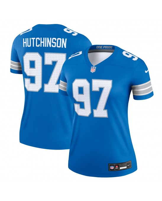 Aidan Hutchinson Detroit Lions Nike Damen-Legend-Spieler-Performance-Oberteil – Blau