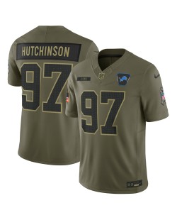 Aidan Hutchinson Detroit Lions Nike 2025 Salute to Service Limited Trikot – Olivgrün
