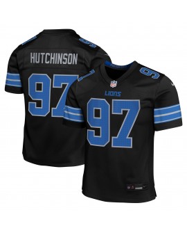 Aidan Hutchinson Detroit Lions Nike Jugend-Spieler Trikot – Schwarz