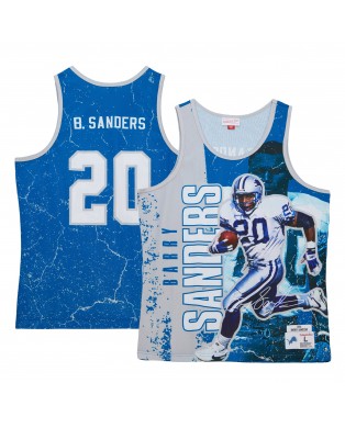 Barry Sanders Detroit Lions Mitchell & Ness 1991 Spieler Burst Tanktop – Blau