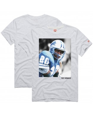 Barry Sanders Detroit Lions Homage Unisex Pay Homage Tri-Blend T-Shirt – Ash