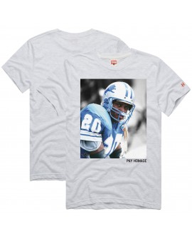 Barry Sanders Detroit Lions Homage Unisex Pay Homage Tri-Blend T-Shirt – Ash
