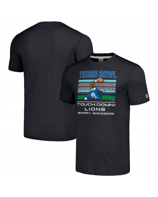 Barry Sanders Detroit Lions Homage Unisex Tecmo Bowl Retired Spieler Graphic Tri-Blend T-Shirt – Anthrazit