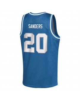 Barry Sanders Detroit Lions Mitchell & Ness Jugendspieler im Ruhestand, NFL-Basketball-Modetrikot – Blau