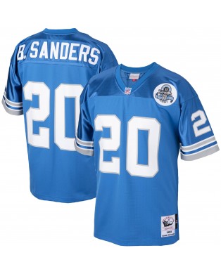 Barry Sanders Detroit Lions 1993 Mitchell & Ness Authentic Throwback-Spielertrikot im Ruhestand – Blau