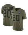 Barry Sanders Detroit Lions Nike 2025 Salute to Service Retired Limited Trikot – Olivgrün