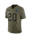 Barry Sanders Detroit Lions Nike 2025 Salute to Service Retired Limited Trikot – Olivgrün