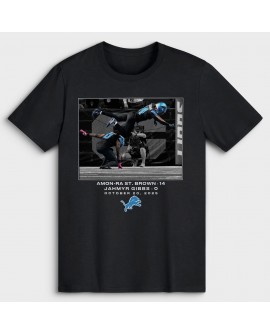 Amon-Ra St. Brown & Jahmyr Gibbs Detroit Lions NFL Flash Features Week 7 T-Shirt – Schwarz