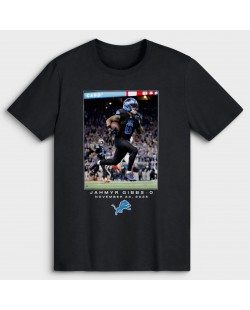 Jahmyr Gibbs Detroit Lions NFL Flash Features Week 12 Big & Tall T-Shirt – Schwarz