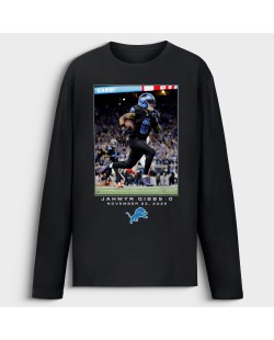 Jahmyr Gibbs Detroit Lions NFL Flash Features Week 12 Langarm-T-Shirt – Schwarz