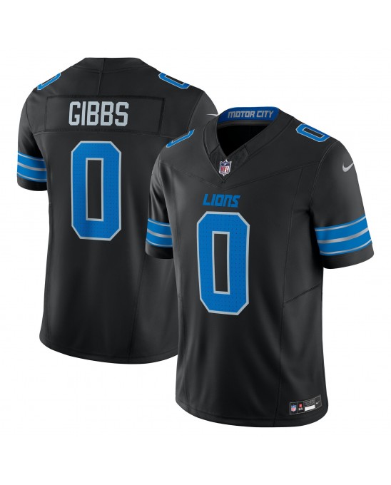 Jahmyr Gibbs Detroit Lions Nike 2nd Alternate Vapor F.U.S.E. Limitiertes Trikot – Schwarz