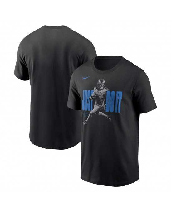 Jahmyr Gibbs Detroit Lions Nike Just Do It T-Shirt – Schwarz