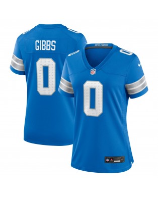 Jahmyr Gibbs Detroit Lions Nike Spiele-Trikot für Damen – Blau