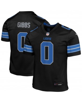 Jahmyr Gibbs Detroit Lions Nike Jugend-Spieler Trikot – Schwarz
