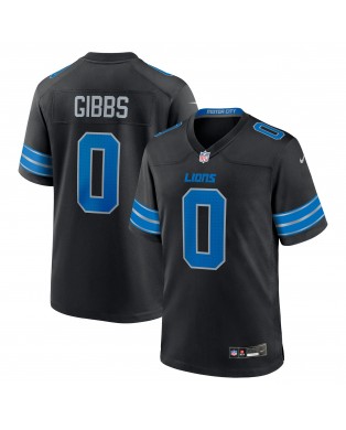 Jahmyr Gibbs Detroit Lions Nike 2. Alternate-Game-Spiele-Trikot – Schwarz