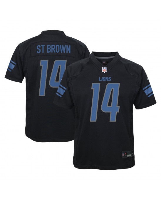 Amon-Ra St. Brown Detroit Lions Nike Jugend-Spieler Trikot – Schwarz