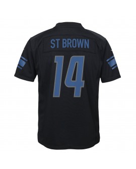 Amon-Ra St. Brown Detroit Lions Nike Jugend-Spieler Trikot – Schwarz