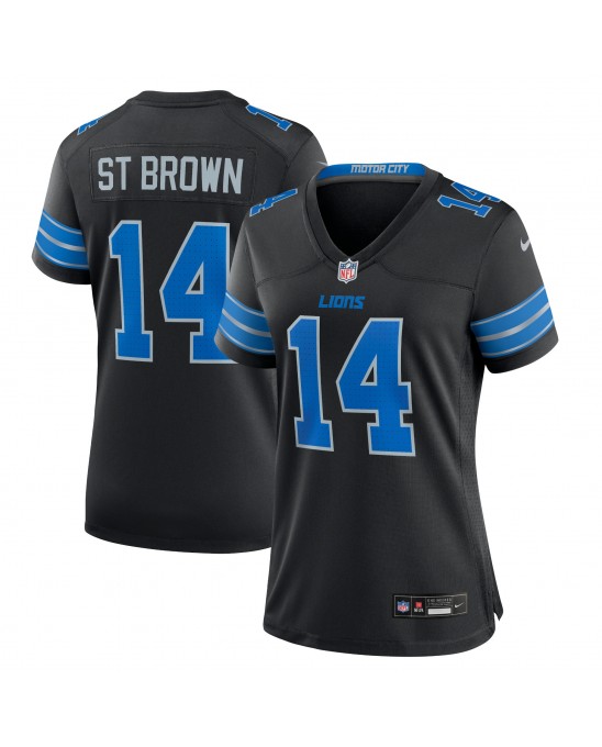 Amon-Ra St. Brown Detroit Lions Nike Damen-Ausweichtrikot für das 2. Spiel – Schwarz