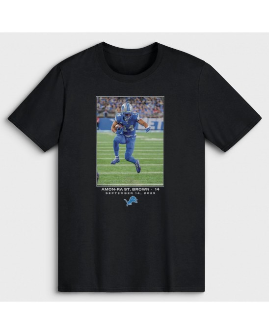 Amon-Ra St. Brown Detroit Lions NFL Flash Features Week 2 T-Shirt – Schwarz