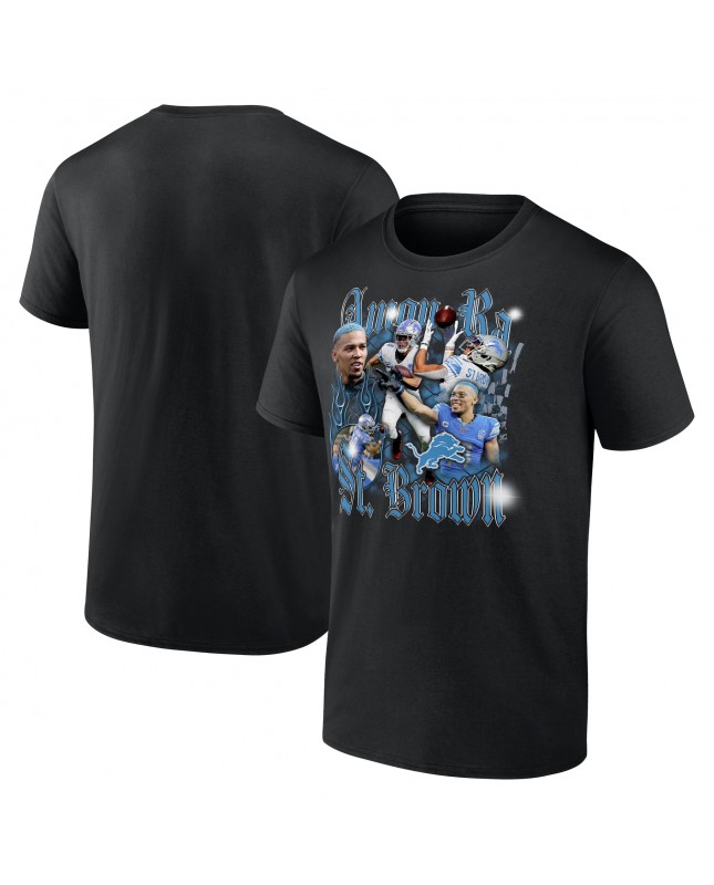 Amon-Ra St. Brown Detroit Lions Notorious Spieler Grafik-T-Shirt – Schwarz