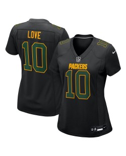 Jordan Love Green Bay Packers Nike Damenmode-Spieler Trikot – Schwarz