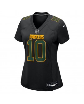 Jordan Love Green Bay Packers Nike Damenmode-Spieler Trikot – Schwarz