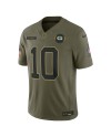 Jordan Love Green Bay Packers Nike 2025 Salute to Service Limited Trikot – Olivgrün