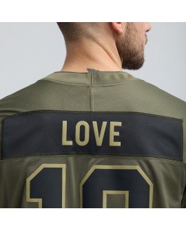 Jordan Love Green Bay Packers Nike 2025 Salute to Service Limited Trikot – Olivgrün