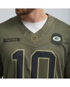 Jordan Love Green Bay Packers Nike 2025 Salute to Service Limited Trikot – Olivgrün