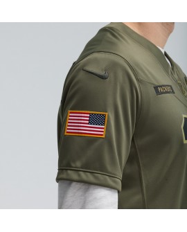 Jordan Love Green Bay Packers Nike 2025 Salute to Service Limited Trikot – Olivgrün