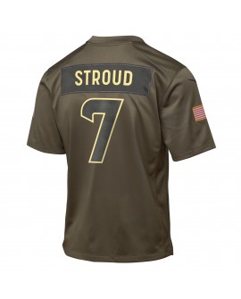 C.J. Stroud Houston Texans Nike Jugend 2025 Salute to Service Spieler Trikot – Olivgrün
