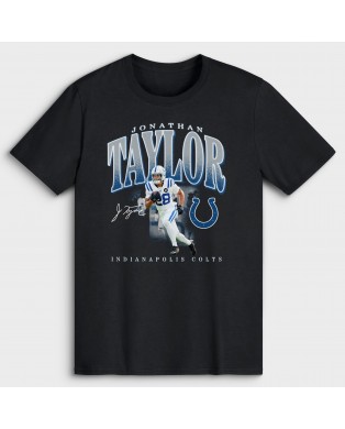 Jonathan Taylor Indianapolis Colts Big & Tall Spieler Hype T-Shirt – Schwarz