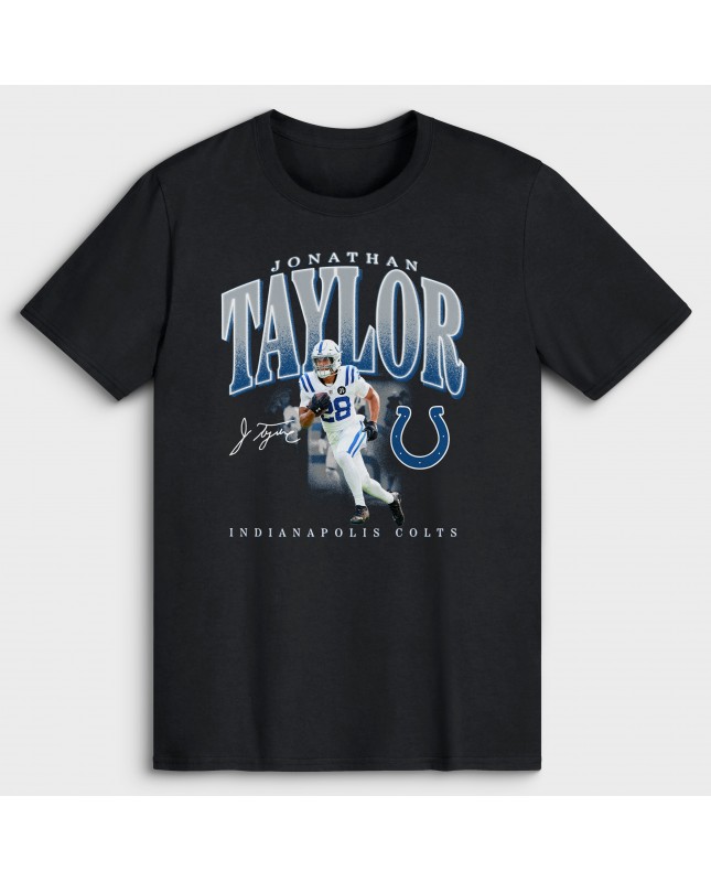 Jonathan Taylor Indianapolis Colts Big & Tall Spieler Hype T-Shirt – Schwarz