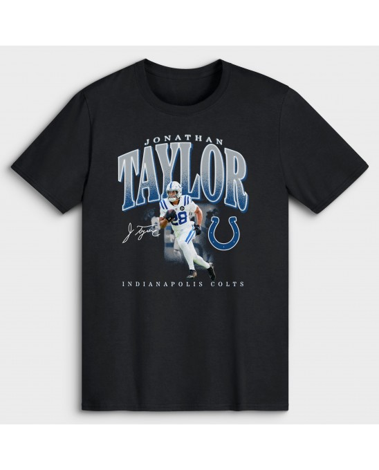 Jonathan Taylor Indianapolis Colts Spieler Hype T-Shirt – Schwarz