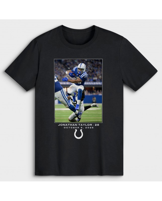 Jonathan Taylor Indianapolis Colts NFL Flash Features Week 5 T-Shirt – Schwarz