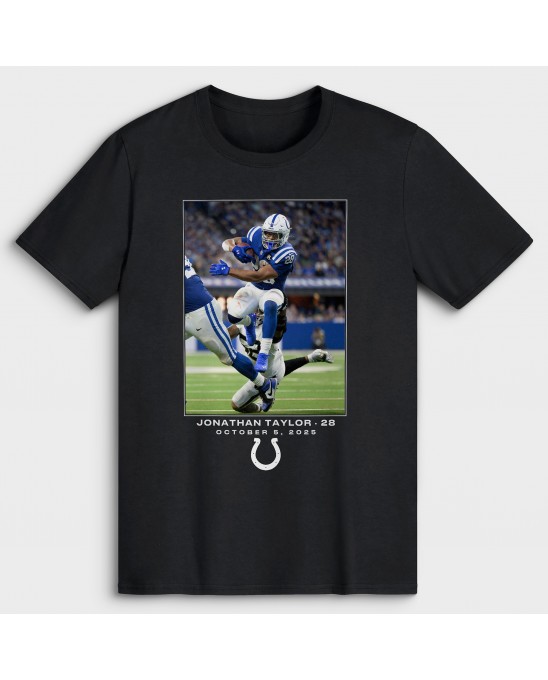 Jonathan Taylor Indianapolis Colts NFL Flash Features Week 5 T-Shirt – Schwarz