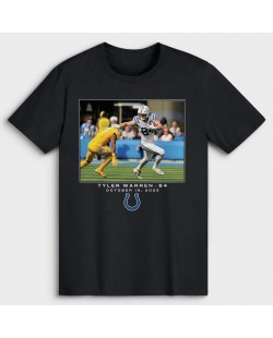 Tyler Warren Indianapolis Colts NFL Flash Features Week 7 T-Shirt – Schwarz