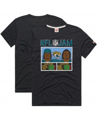 Travis Hunter Jacksonville Jaguars Homage Unisex NFL Jam Tri-Blend T-Shirt – Schwarz