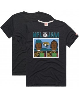 Travis Hunter Jacksonville Jaguars Homage Unisex NFL Jam Tri-Blend T-Shirt – Schwarz
