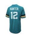 Travis Hunter Jacksonville Jaguars Majestic Threads 2025 NFL Draft First Round Pick Übergroßes T-Shirt – Blaugrün