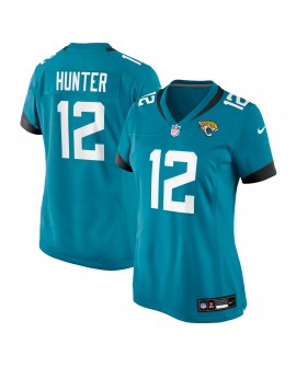 Travis Hunter Jacksonville Jaguars Nike Damen 2025 NFL Draft First Round Pick TeamSpiele-Trikot – Blaugrün