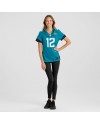 Travis Hunter Jacksonville Jaguars Nike Damen 2025 NFL Draft First Round Pick TeamSpiele-Trikot – Blaugrün