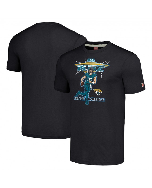 Trevor Lawrence Jacksonville Jaguars Homage Unisex NFL Blitz Spieler Tri-Blend T-Shirt – Anthrazit